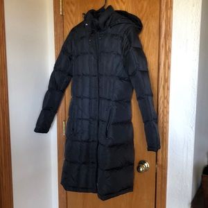 The north face long puffer parka
